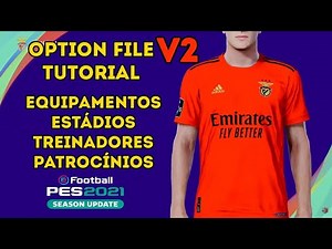 OPTION FILE V2 com Liga NOS eFootball PES 2021 Tutorial (PT)