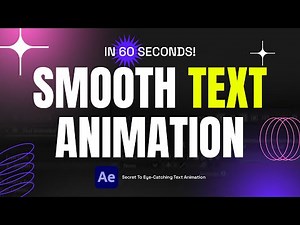 SMOOTH TEXT Animation In After Effects in 1 minute