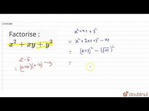 Factorise : `x^(2)+xy+y^(2)`