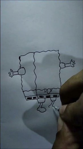 👉 How to Draw a Famous Square Cartoon Character Step by Step | Easy Cartoon Drawing