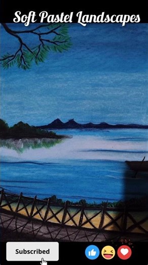 Soft Pastel Colour Landscape 🎨#shorts