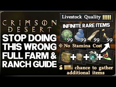 Crimson Desert - How to Make the Farm & Ranch OP - Easy INFINITE Rare Resources, Tools & More Guide!