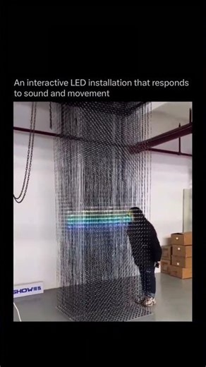 An interactive LED installation that responds to sound and movement.#sound #innovation #technology