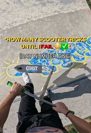 DAY NUMBER ONE 😳✅#scooter #skatepark #foryoupage #capcut #viral | Scooter