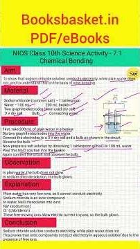 NIOS Class 10 Science Activity 7 1 solutions | #nios