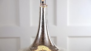 JONATHAN Y Cecile 25.5 in. Mercury Silver/Chrome Glass Teardrop Table Lamp (Set of 2) JYL1081A-SET2