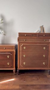 Antique Tiger Mahogany Dresser Set – Original Finish With Mirror - Etsy