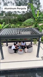 Custom Aluminum Pergola for Garden, Villa & Commercial Project#pergola #outdoorpergola#custompergola
