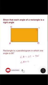 Why is each ange of a rectangle right angle? #mathematics
