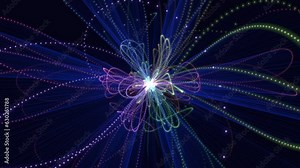 The night sky was illuminated by a brilliant blue light bursting with thousands of sparkling dots, creating a breathtakingly magical display