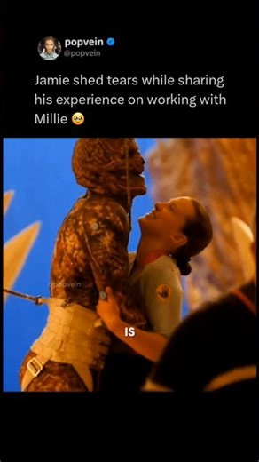 Jamie Campbell bower shed tears while sharing his experience on working with Millie bobby Brown 🥹