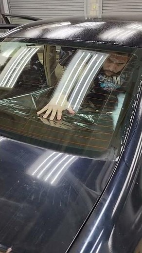 how to remove old tint of the rear window in 1 minute without damaging defroster