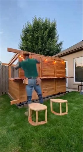 DIY Wooden Bar Build You Can Actually Do #diy #outdoorbar #tutorial