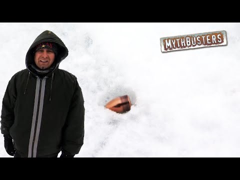 Can A Bullet Really Land On Ice And Spin Like A Top? | MythBusters