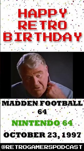 Happy Birthday to Madden Football 64 on the Nintendo 64!
