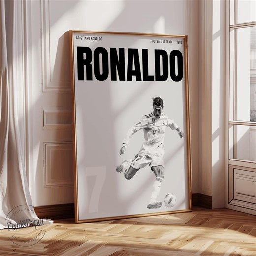 Cristiano Ronaldo Poster: Black & White (digital Download A3 Printable 320 DPI) - Etsy Australia