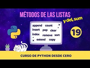 Métodos de las Listas - del - sum | Curso de Python desde cero 🐍