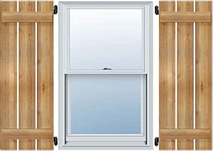 Ekena Millwork RBS06S11X024RWR TimberCraft Two 5 3/8" Boards Spaced Board-n-Batten, Rustic Wood Shutters (Per Pair), 11 1/4"W x 24"H, Rough Sawn Western Red Cedar