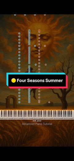 Four Seasons Summer - Vivaldi Piano Tutorial for Beginners