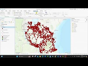 Point clustering based on aggregation of features using ArcGIS Pro