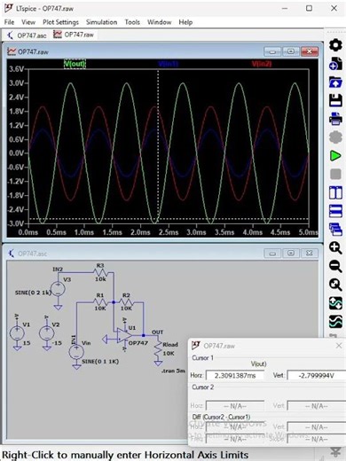 LTspice Summing amplifier