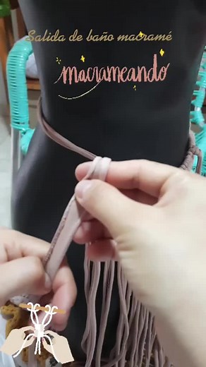 Salida de Baño en Trapillo Pluma - Paso a Paso y Tejido con Macramé