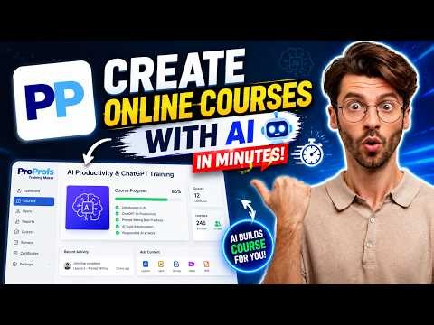 Create Online Courses with AI in Minutes | ProProfs Training Maker Review & Demo