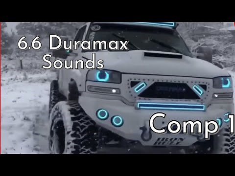 6.6 Duramax Sounds, Rolling coal and more Compilation 1