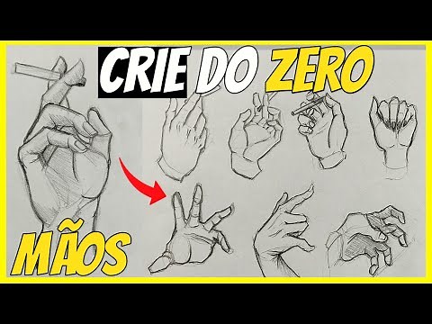 O SEGREDO! como DESENHAR mãos de ANIME( 3 PASSOS)