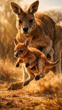 “Epic Kangaroo Moment: Joey’s First Leap Out of Pouch! 🦘 | Wildlife in Action”