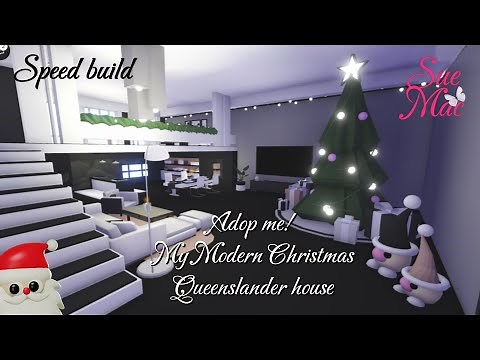 My modern🎄Christmas Queenslander house|Adopt me!|Speed build