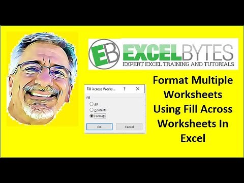 Format Multiple Worksheets Using Fill Across Worksheets In Excel