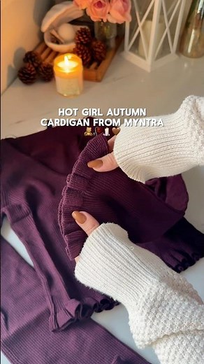 Hot Girl Autumn Cardigan 🤎✨ | Myntra Try-On | Link in bio🔗