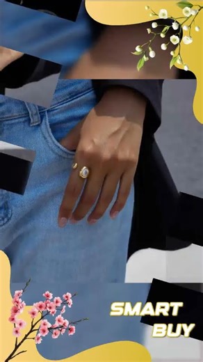 18K Gold-Plated Rhinestone Open Ring