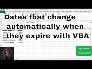 How to create dates that change automatically when they expire with VBA