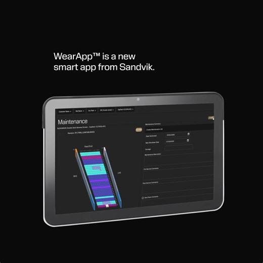 2.7K views · 25 reactions | AI-powered maintenance is transforming mining. Sandvik WearApp™ prevents shutdowns, optimizes screening media, and cuts costs efficiently. Learn more at https://go.sandvik/1LW | Sandvik | Facebook