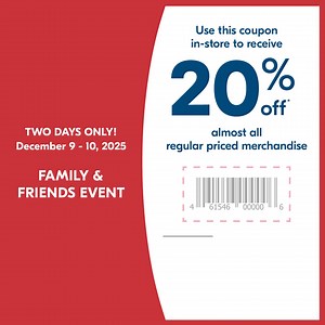 Get 20% off* your in-store or online purchase. Use code "DE2025FAM" when you shop online. *Exclusions apply | Shoppers Drug Mart