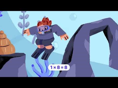 8 Times Table - Sea - Vacation with Multiplication - Eight