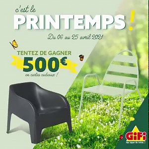 JEU CONCOURS - ❤️ Avez-vous tenté votre chance ? 500 euros en cartes cadeaux pour aménager votre extérieur, on ne dit pas non ! Pour participer, rendez-vous ici 👉 https://bit.ly/2PVapke Vous avez jusqu’au 25 avril pour jouer ! 😉 Bonne chance à tous ! | GiFi