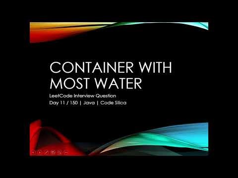 Container With Most Water | LeetCode Interview Question | Two Pointers Explained in Java