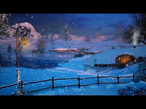 Hobbit Winter Village Night Ambience ❄️ ASMR For Sleep, Relaxing & Study | 3H Immersive Experience