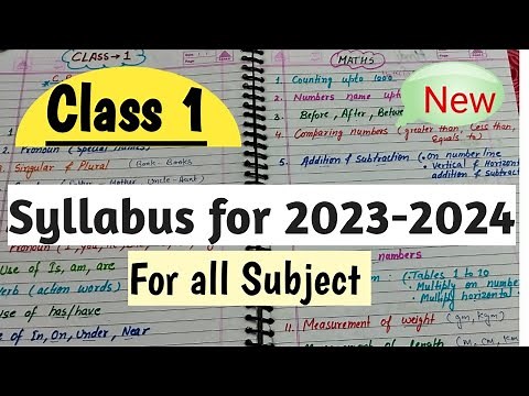 Class 1 syllabus for all subject for 2023-24।class 1 का पूरा syllabus one vedio।‪@kidzstudyzone247‬