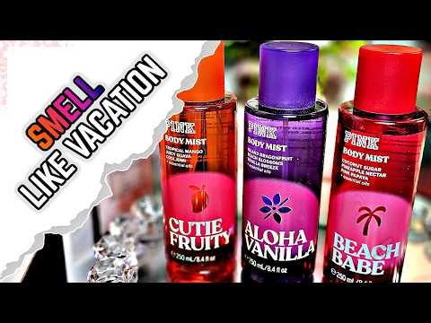 Victoria’s Secret PINK Vacay Collection Review (NEW) | Cutie Fruity, Aloha Vanilla & Beach Babe