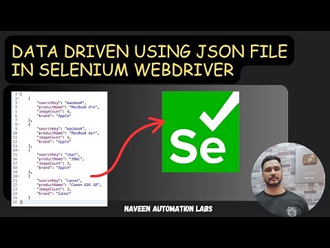 Data Driven Using JSON File in Selenium WebDriver || Get Data From JSON File - NO Apache POI API