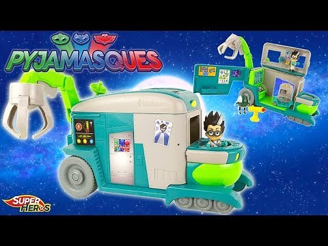 PYJAMASQUES Laboratoire Mobile de Roméo PJ Masks Romeo's Lab Playset Jouets Toy Review Kids