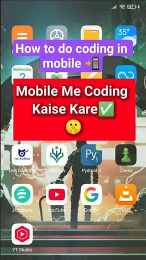 Mobile 📲 me coding kaise kare | How to do coding in mobile 📲 #coding #python #codingnewbie #java