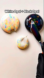 4.7M views · 22K reactions | Satisfying White Opal + Black Opal Color Mixing ai ASMR | Satisfying ASMR | Facebook