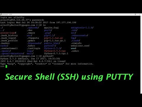 How to use Secure Shell (SSH) with Putty