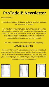 Over 40% profits this month in our VIP signals group—this is the momentum we’ve been building towards! If you’ve been looking for a sign to start seeing real results, this is it. We’re making waves and our clients are winning big. What's the secret? Consistency, strategy, and a team that’s dedicated to your success. It’s not just about signals; it’s about being part of a community that’s crushing the markets and creating financial freedom. These aren't just numbers—they’re life-changing results.