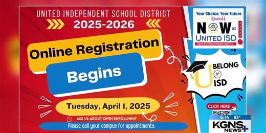 United ISD opens online registration for the 2025-2026 School Year
